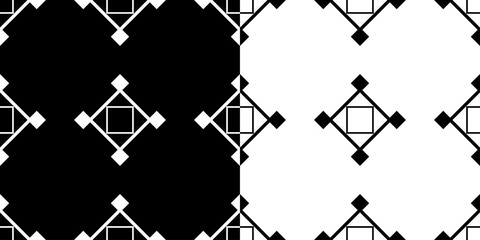 Geometric prints. Black and white seamless patterns compilation