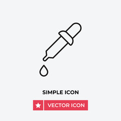 Dropper icon vector. Pipette sign