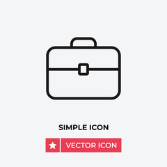 Briefcase icon vector. Suitcase sign