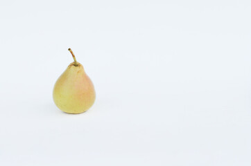 Pear on a white background. Summer, sweet, juicy fruits.