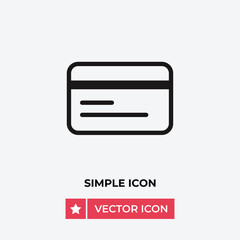 Credit card icon vector. Payment sign