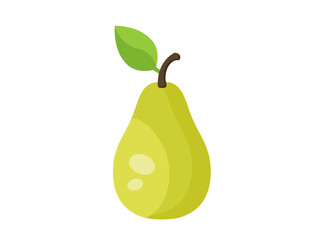 Pear fruit icon. Pear vector illustration.  Fruit icon. 