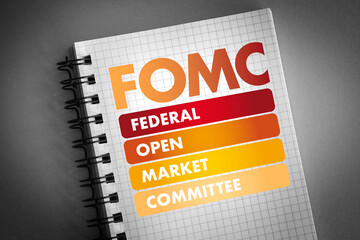 FOMC - Federal Open Market Committee acronym, business concept background
