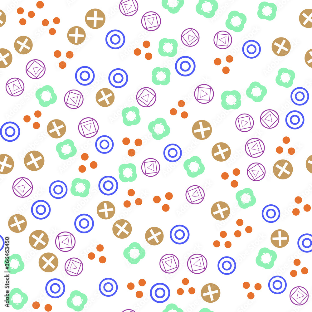 Poster abstract geometric pattern. multicolor figures. texture for print and banner. flat style