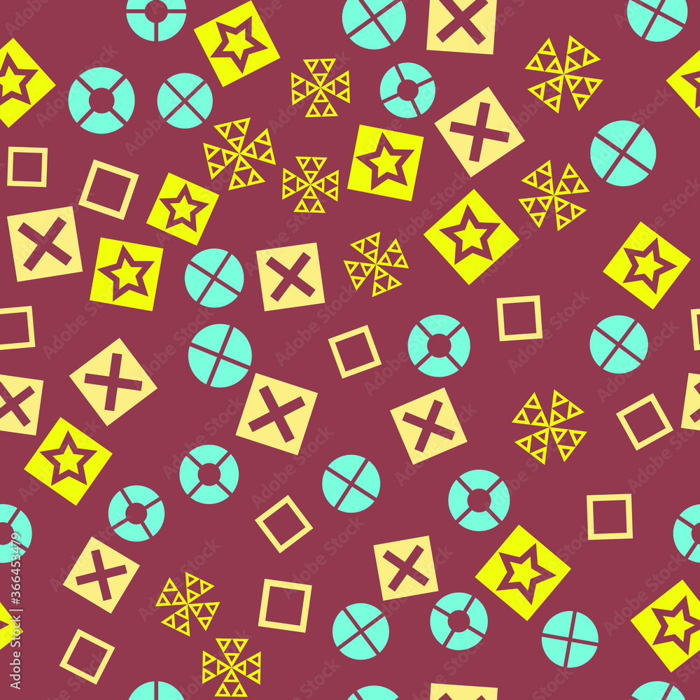 Poster abstract geometric pattern. multicolor figures. texture for print and banner. flat style