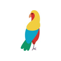 macaw bird flat style icon vector design