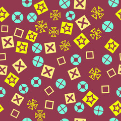 Abstract geometric pattern. Multicolor Figures. Texture for print and Banner. Flat style
