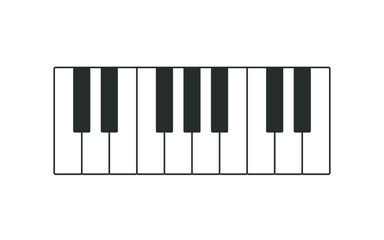 Fototapeta premium Piano icon. Piano keyboard illustration. 