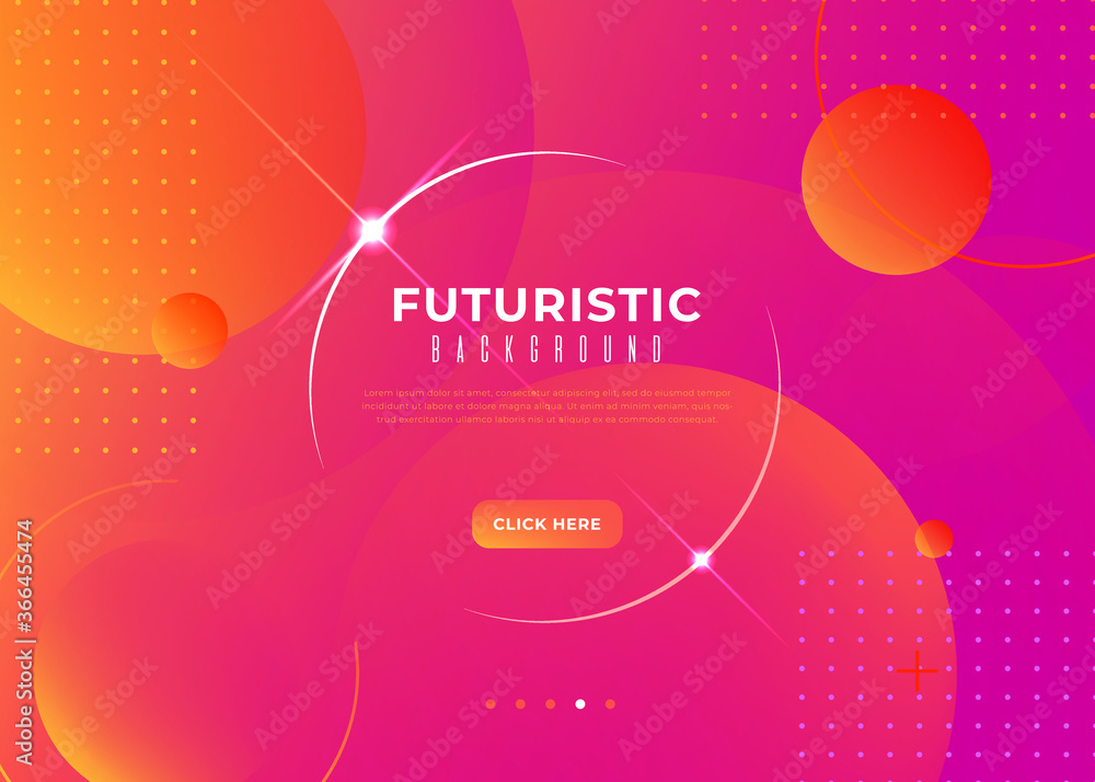 Poster realistic abstract poster with fluid shapes on colorful background