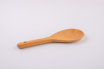 Wooden Spoon isolated on White Background with clipping path