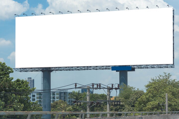  Blank billboard for new advertisement.