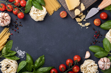 italian food ingredients background