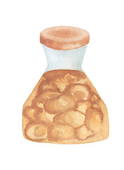 Apricot jam in a jar