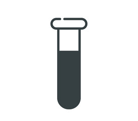 Test tube icon.  Laboratory equipment  icon. 