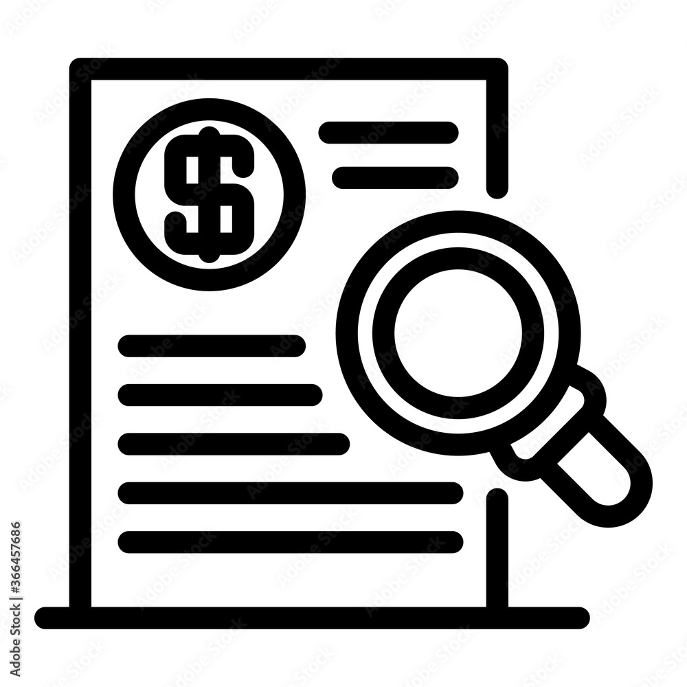 Poster trader money document icon. outline trader money document vector icon for web design isolated on whi