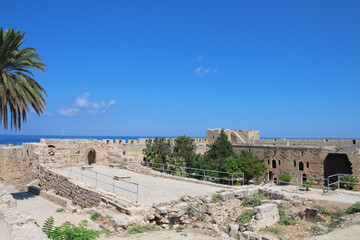 Obraz premium At the top of the fortress of the city of Kyrenia . Kyrenia. Cyprus...