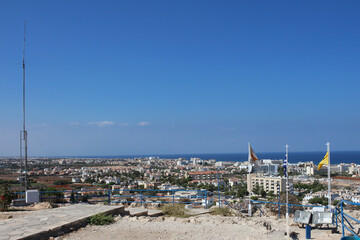 View of Protaras from the site where the Church of St. Elijah is located. Cyprus.