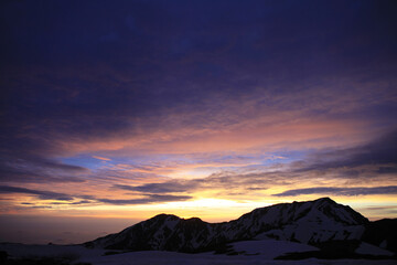 室堂の夕日（大日連山）