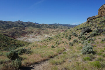 Fototapeta na wymiar Carroll Rim Trail - John Day Fossil Beds National Monument Painted Hills Unit - Oregon, United States