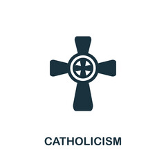 Catholicism icon. Simple element from religion collection. Creative Catholicism icon for web design, templates, infographics and more