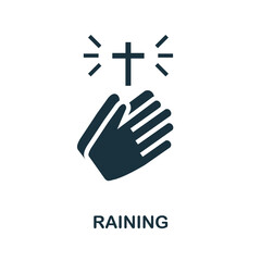Raining icon. Simple element from religion collection. Creative Raining icon for web design, templates, infographics and more