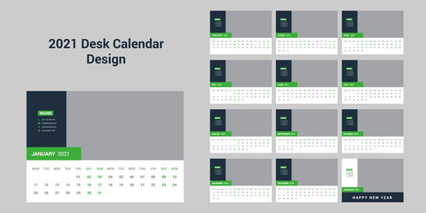 2021 Desk Calendar Design