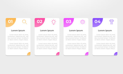 Gradient process infographic. Business concept with 4 steps.