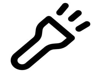 Line flashlight icon illustration isolated vector sign symbol