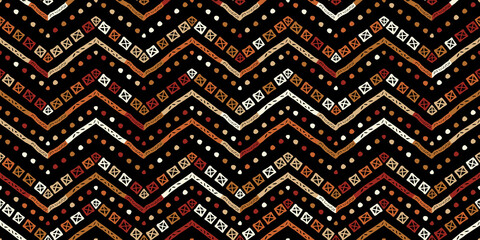 Retro zigzag african style pattern. Chevron design