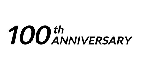 100 years anniversary logo. 100th birthday celebration icon. Vector illustration.