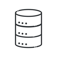 Web hosting line style icon vector design