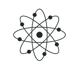 Atom icon.  Atomic model.  atom structure vector