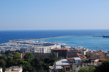 Fototapeta na wymiar Italia : Salerno,paesaggio marino,Luglio 2020.