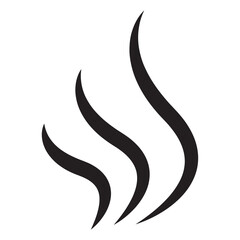 Obraz premium Steam icon vector isolated on white background. Steam icon for design template, smell logo and sign, wave logo and smoke logo. Creative abstract concept, steam icon