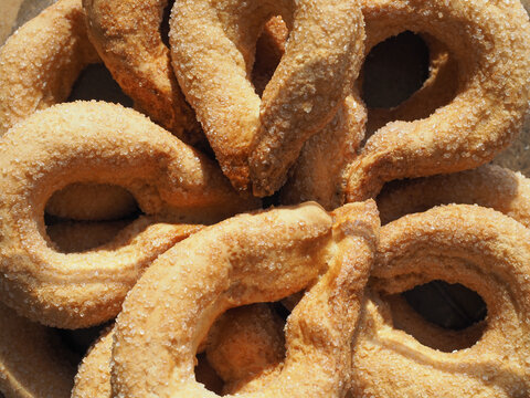 torcetti cookies from Piedmont, Italy baked food