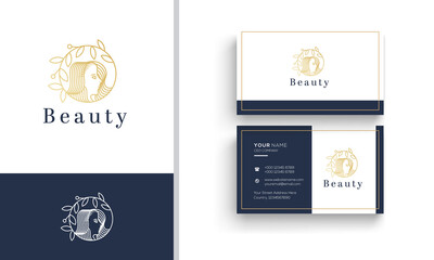 Natural beauty logo template. salon, cosmetic, skincare, and spa vector logo 
