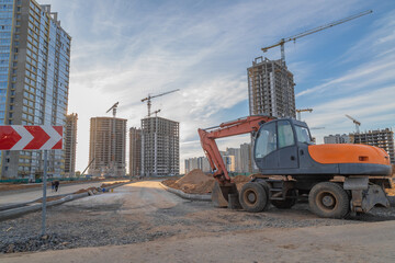 Development of a new district with high multi-storey buildings