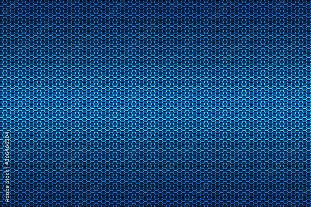 Poster abstract blue hexagon pattern background