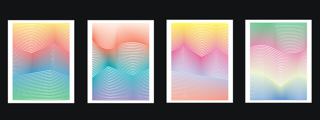 The minimalistic design of the cover. Colorful gradients. Vector EPS 10.