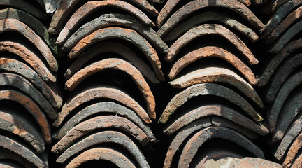 old red roof tiles
