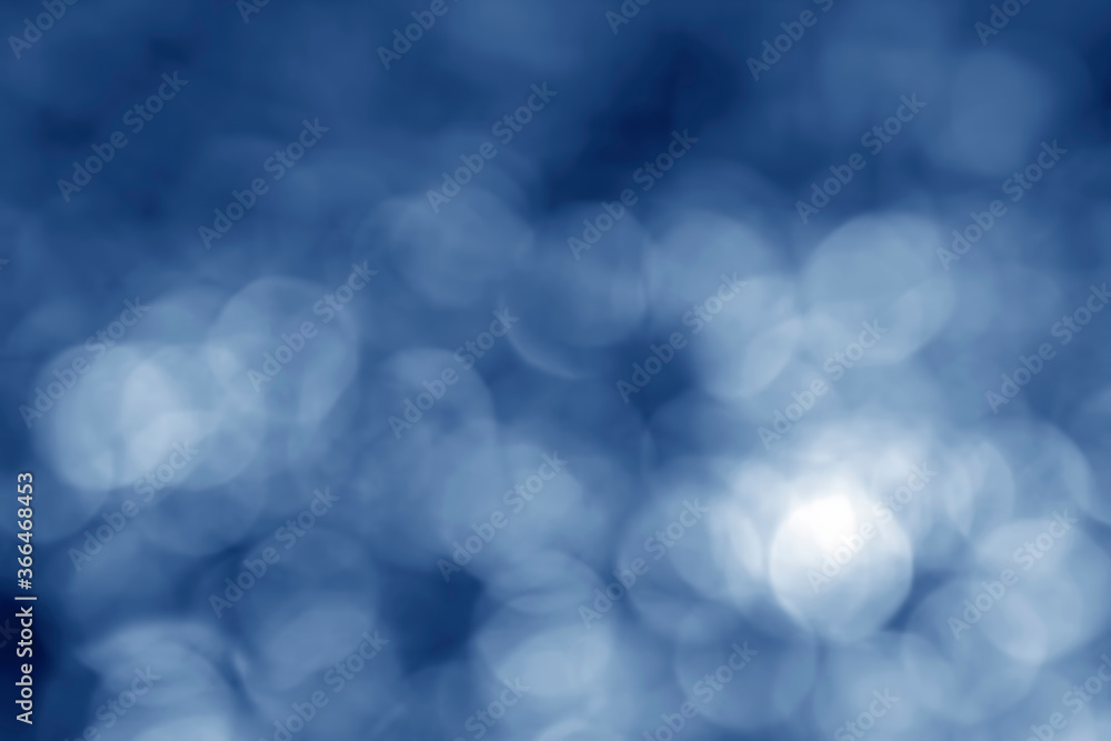 Poster blue abstract background with bokeh