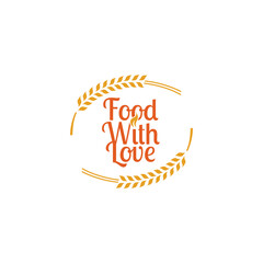 Fototapeta premium Food With Love Retro Concept