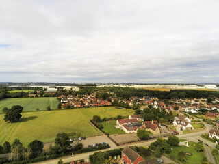 drone view english village