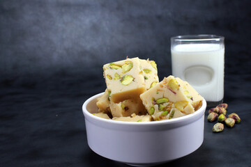 Milk Burfi is popular Indian sweet or Mithai also known as Mawa Burfi or khoya burfi or Milk burfi made with milk,sugar ,desi ghee and dry fruits during festival seasons.
