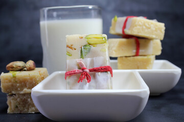 Milk Burfi is popular Indian sweet or Mithai also known as Mawa Burfi or khoya burfi or Milk burfi made with milk,sugar ,desi ghee and dry fruits during festival seasons.