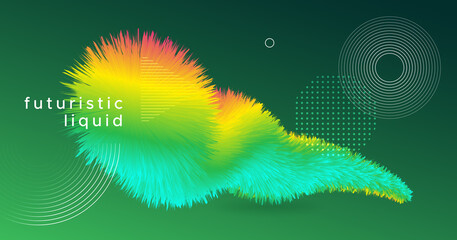 Colorful Fluid Background. 3d Graphic Motion. 