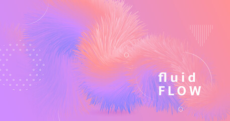 Purple Wave Fluid. 3d Abstract Concept. Vector 