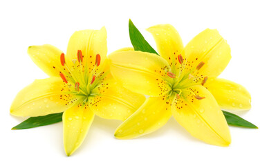 Two yellow lily.
