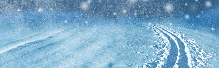 Winter background of snow and the frost with free space for your decoration. Christmas background.