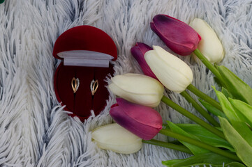 bouquet of tulips  and earnings 